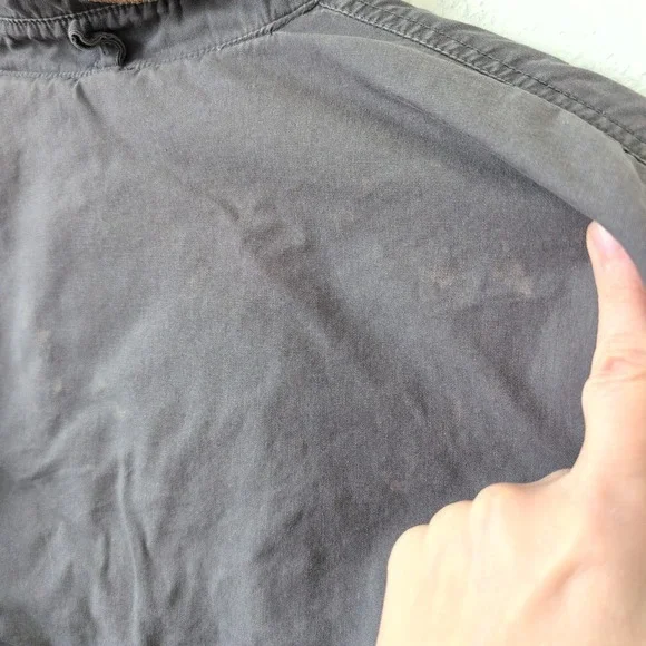 Vintage J.Crew Mens Gray Flannel Lined Thinsulate Barn Jacket Field Coat Small - Picture 7 of 11